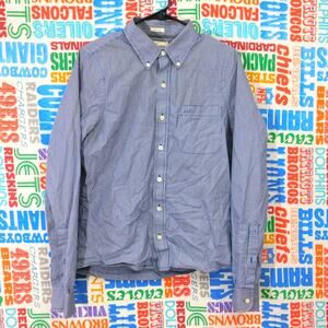 Abercrombie & Fitch Button Down Shirt Size M Blue White Vintage Y2K Preppy